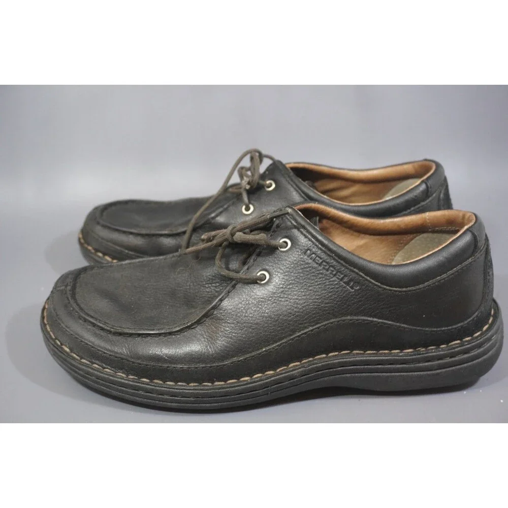 Merrell Black Oracle Mens Size 9 Leather Casual Oxfords Loafer Lace